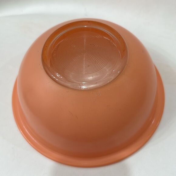 Pyrex Vintage Nesting Bowl Orange Clear Bottomed Corning Ware USA 1.5 Liter - Picture 8 of 9
